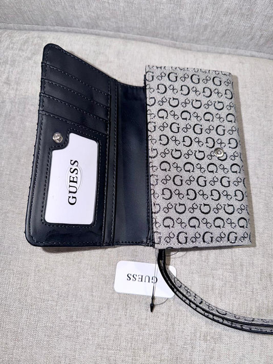Billetera logos Guess gris/negro - Mariana Pineda Encargos