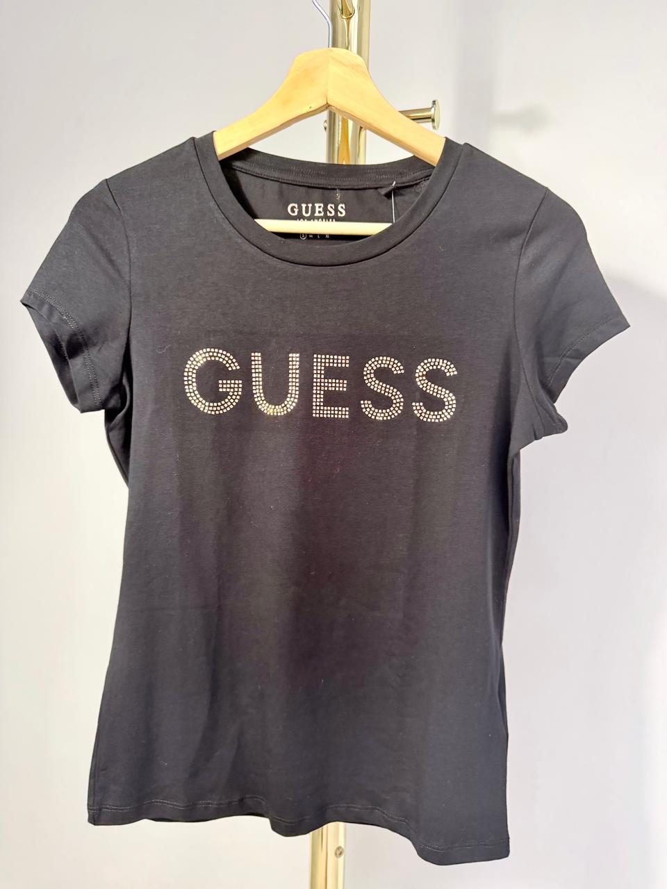 Camiseta logo brillante ocre - Guess