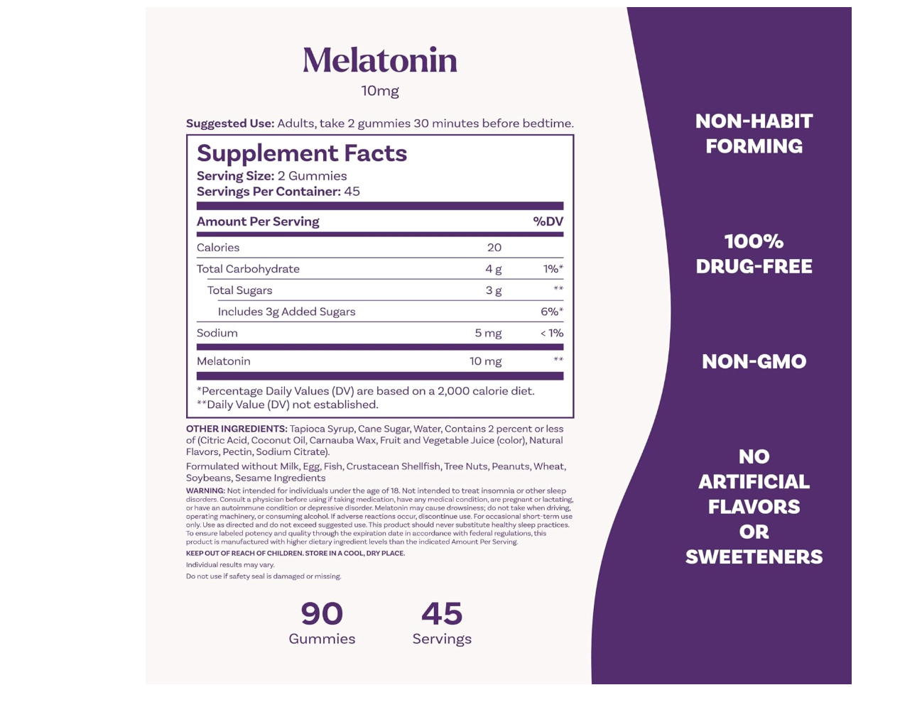 Natrol Gomitas de Melatonina, 10 mg, 90 gomitas