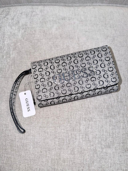 Billetera logos Guess gris/negro - Mariana Pineda Encargos