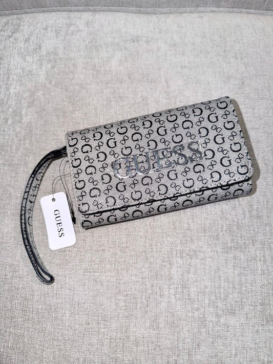 Billetera logos Guess gris/negro - Mariana Pineda Encargos