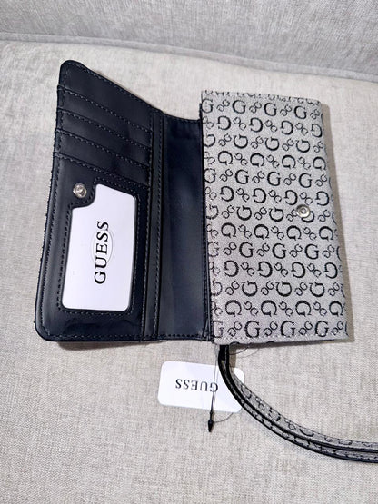 Billetera logos Guess gris/negro - Mariana Pineda Encargos