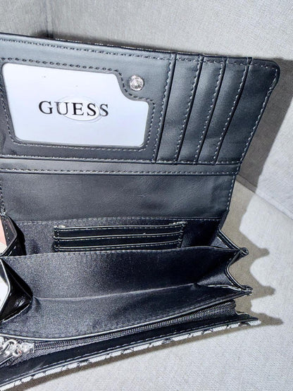 Billetera logos Guess gris/negro - Mariana Pineda Encargos