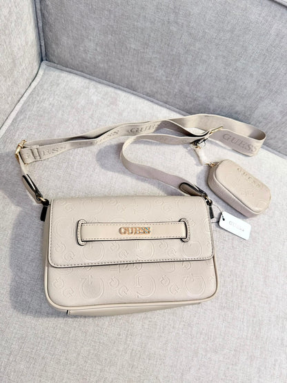 Bolso manos libres con monedero Guess Beige - Mariana Pineda Encargos