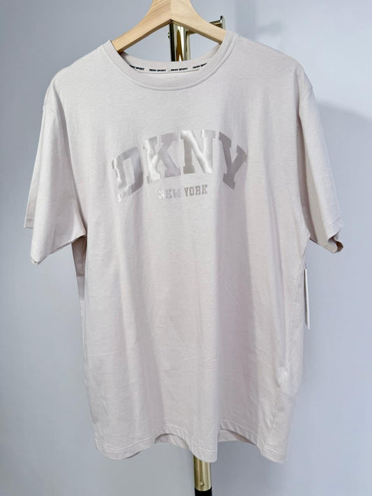 Camiseta logo estampado nacarado - DKNY