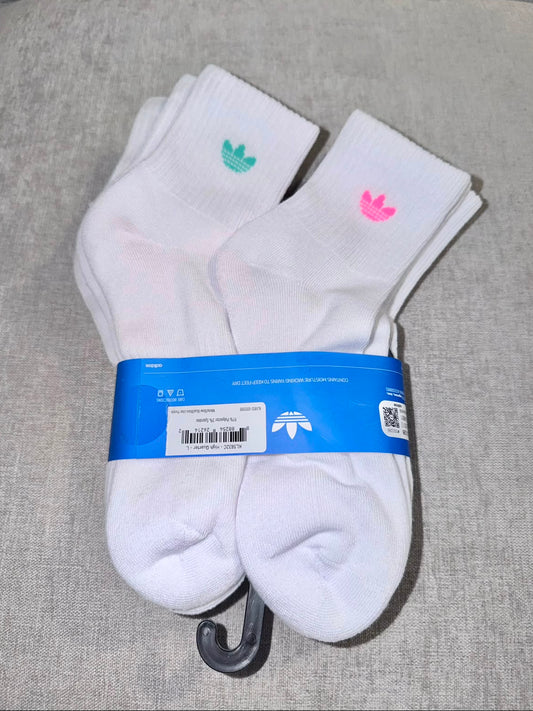 Medias tobilleras altas acolchadas x 6 pares logos colores - Adidas