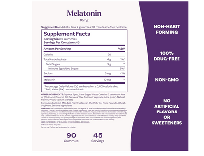 Natrol Gomitas de Melatonina, 10 mg, 90 gomitas