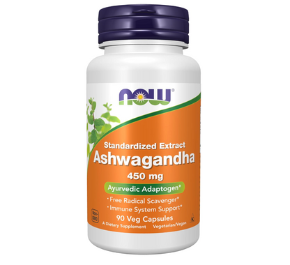 Now Extracto de Ashwagandha, 450 mg, 90 cápsulas
