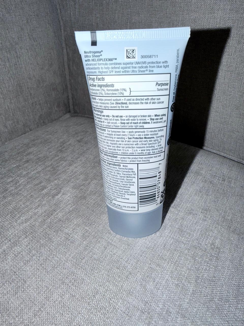 Protector solar facial Ultrasheer toque seco SPF 100+ - Neutrogena