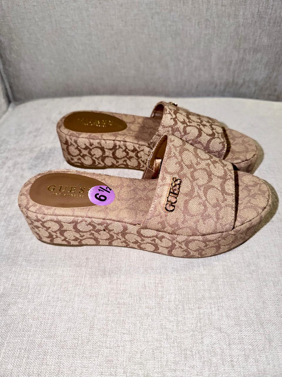 Sandalias plataforma completa mini print - Guess