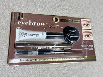 Ruby & Millie, Kit de maquillaje para cejas de larga duración, café medio
